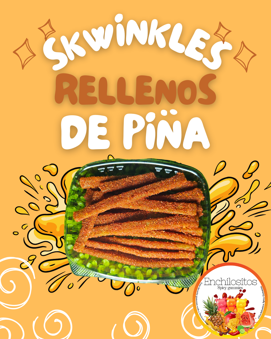 Skwinkles rellenos de pin̈a